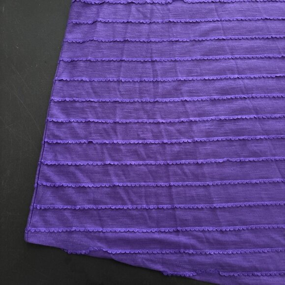 Lane Bryant Shirred Flutter Sleeve Top Plus Size 18/20 Purple Crew Neck New - Picture 10 of 11